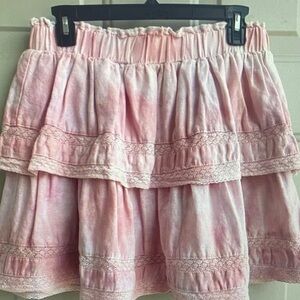 Chelsea & Violet Blush Pink Tiered Mini Skirt